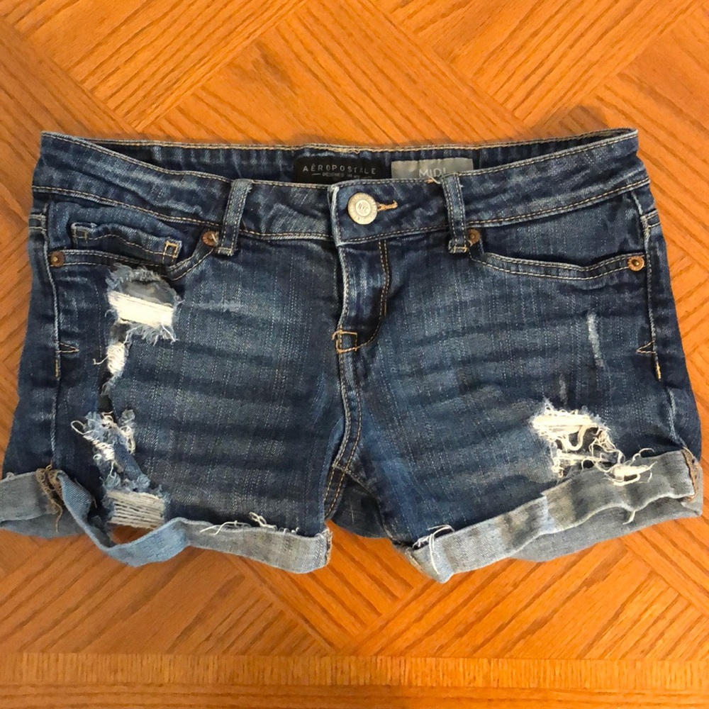 Ripped Denim Shorts